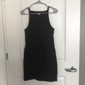 black stretchy bodycon dress